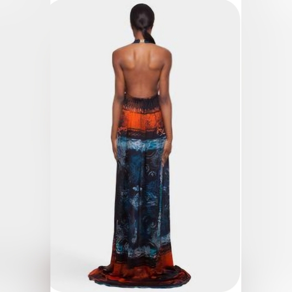 BALMAIN Silk Halter Maxi Dress - Picture 2 of 12